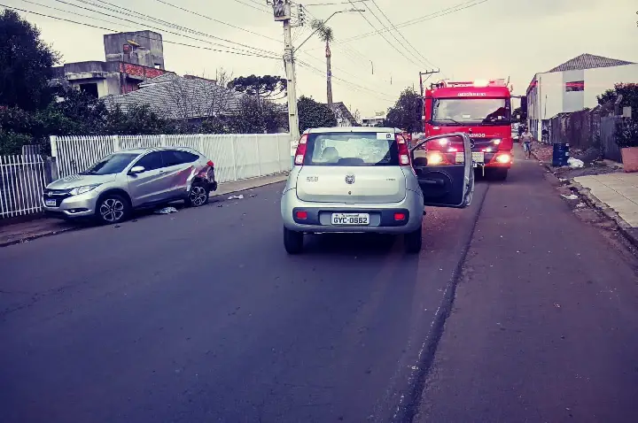 Acidente de trânsito é registrado no Bairro São Sebastião em Campos Novos