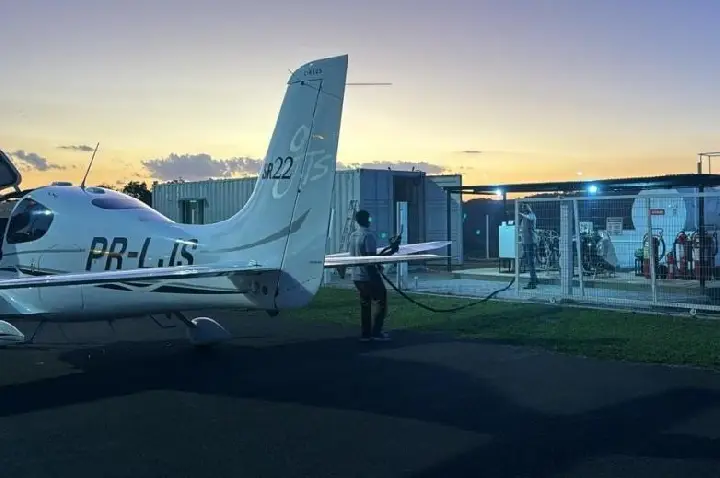 Aeroporto de Joaçaba inaugura área de abastecimento de aeronaves