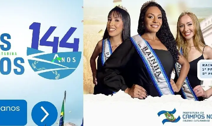 Campos Novos celebra 144 anos com programação especial neste fim de semana.