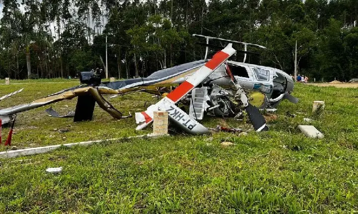 Joaçabenses sobrevivem à queda de helicóptero em Santa Catarina e relatam o momento de terror