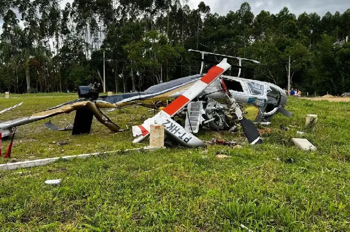 Joaçabenses sobrevivem à queda de helicóptero em Santa Catarina e relatam o momento de terror