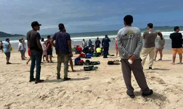 Seguem as buscas pelo menino de Videira desaparecido no mar em praia catarinense