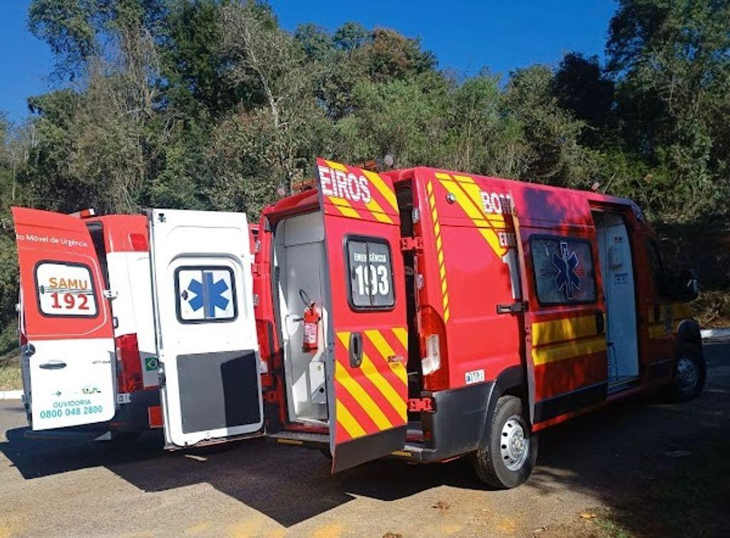 Motociclista sofre fratura exposta na perna após acidente na BR 282