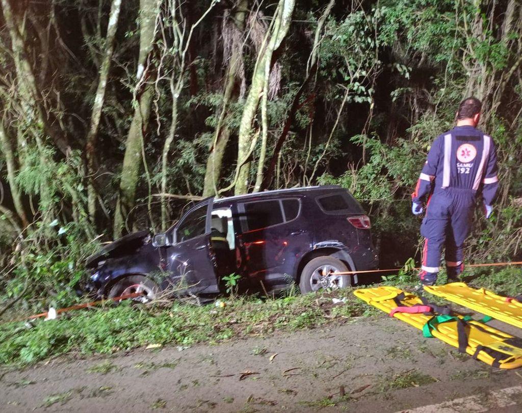 Acidente na BR-282 em Erval Velho deixa quatro feridos, incluindo uma criança