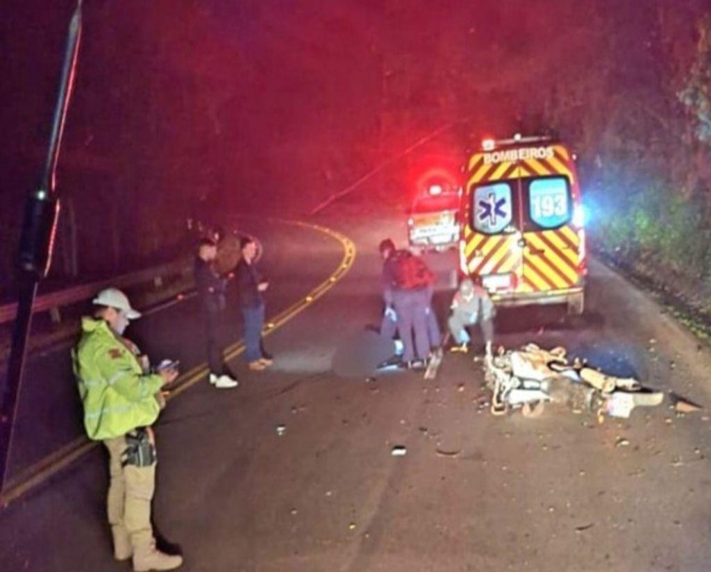 Motociclista morre em acidente na SC-150 em Lacerdópolis