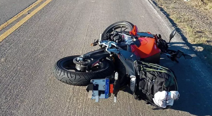 Motociclista morre em curva fechada na serra catarinense