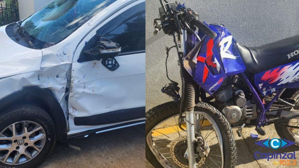 Colisão entre moto e picape deixa mulher gravemente ferida em Capinzal