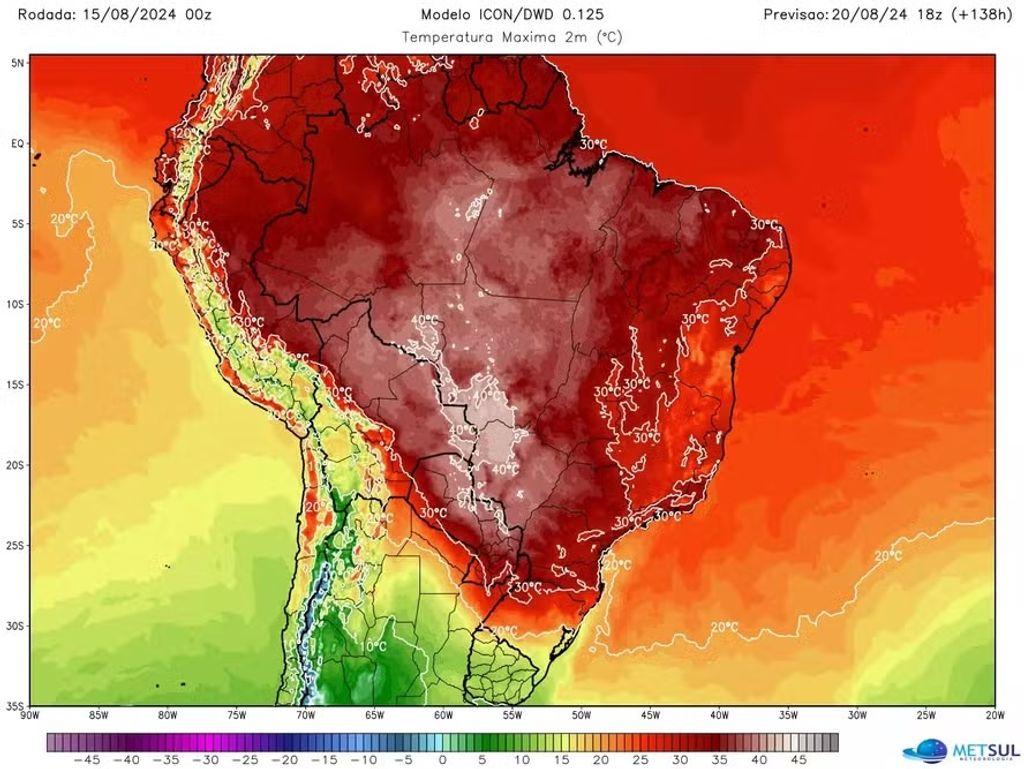 PREPARE-SE: Forte onda de calor vai atingir diversos Estados, inclusive SC, com temperaturas até 7ºC acima da média