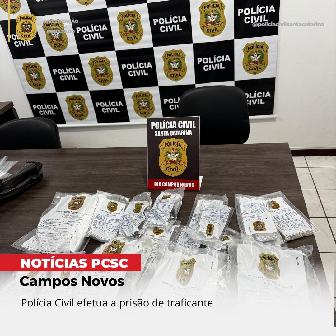 Polícia Civil efetua a prisão de traficante em Campos Novos