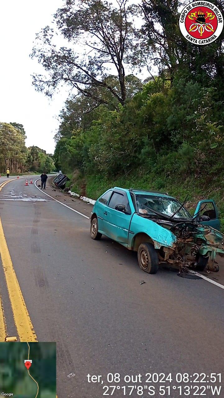 Acidente de trânsito é registrado na SC-135 em Campos Novos