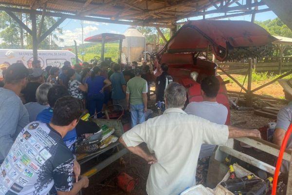 Homem morre após ser atingido por máquina agrícola no oeste catarinense