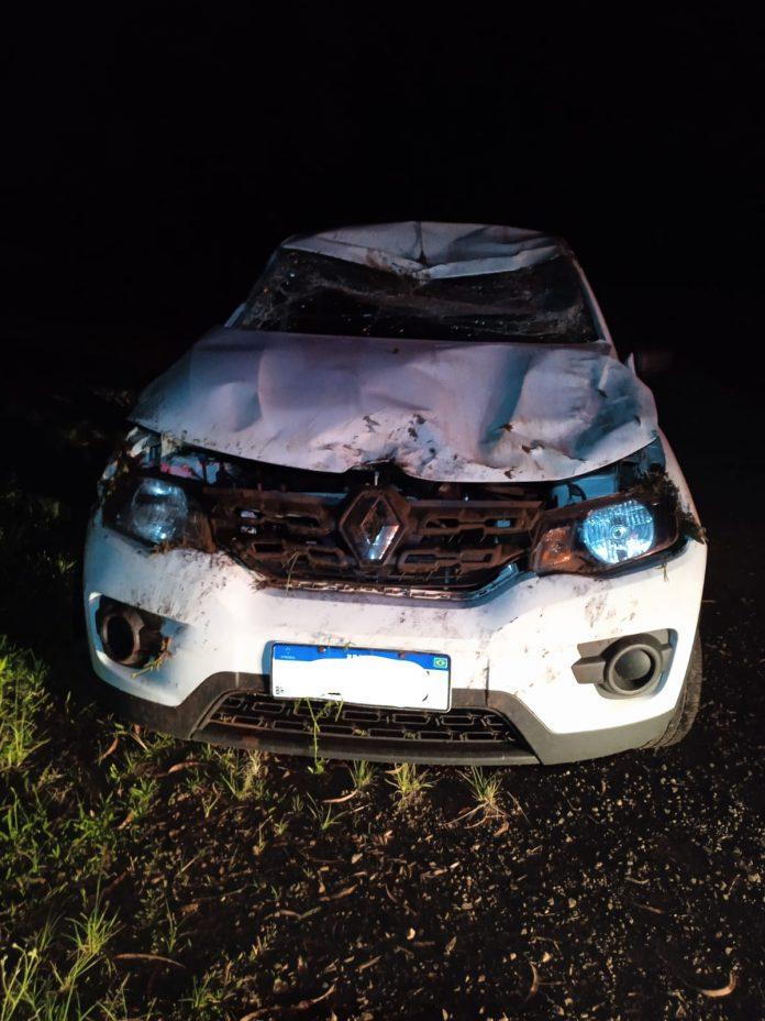 Cinco feridos, sendo três crianças, em saída de pista na BR-282 em Catanduvas